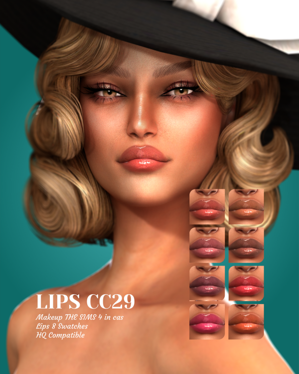 Alpha LEAN LIPS CC29 by simsfinds - The Sims 4 Custom Content