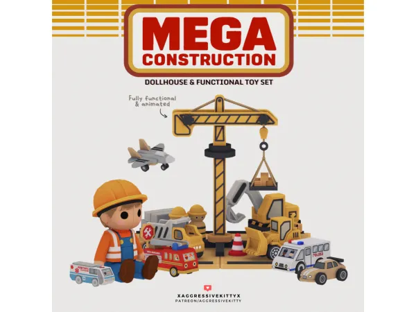 Maxis Match Aggressivekitty MEGA CONSTRUCTION TOY SET by aggressivekitty - The Sims 4 Custom Content