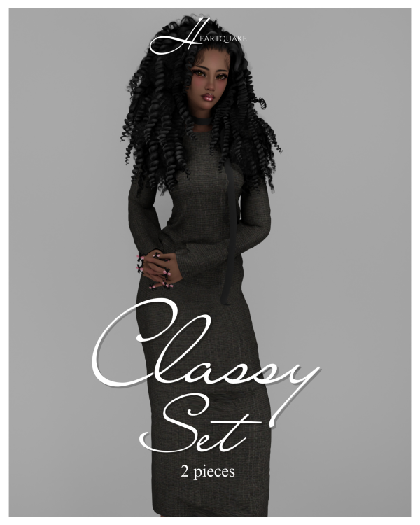 Alpha heartquake classy set by simsfinds - The Sims 4 Custom Content