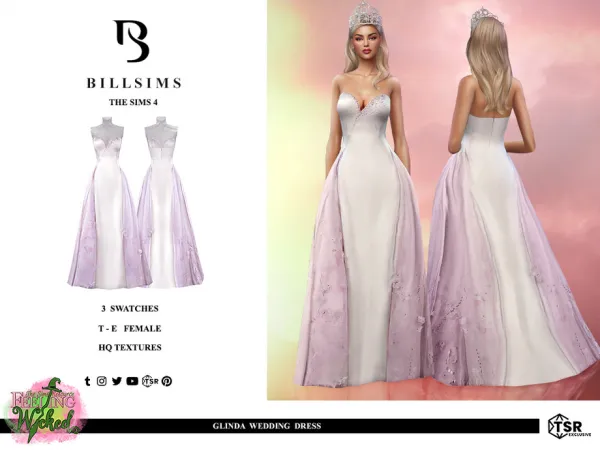 Alpha Feeling Wicked Glinda Wedding Dress by Bill_Sims - The Sims 4 Custom Content