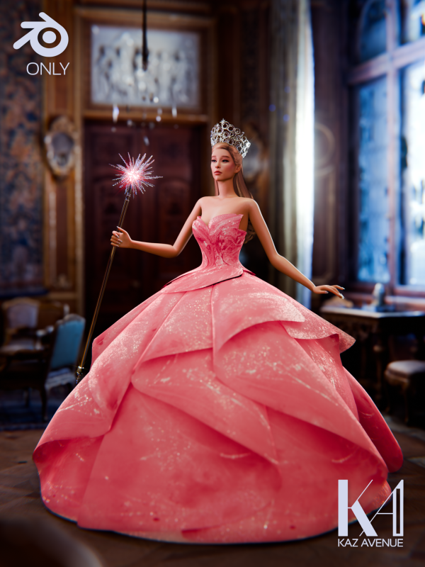Alpha Wicked Glinda's Pink Dress by simsfinds - The Sims 4 Custom Content