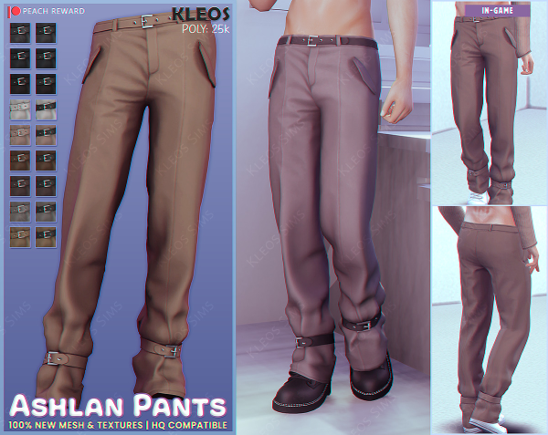 Alpha PEACH Ashlan Pants by simsfinds - The Sims 4 Custom Content
