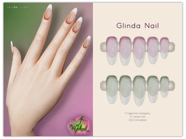 Alpha LMCS Glinda Nail by Lisaminicatsims - The Sims 4 Custom Content