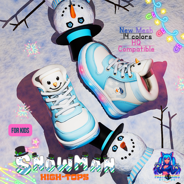 Alpha Snowman High Tops by simsfinds - The Sims 4 Custom Content