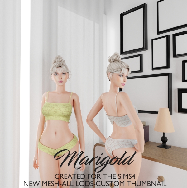 Alpha MARIGOLD LORETTO LINGERI by marigoldsims - The Sims 4 Custom Content