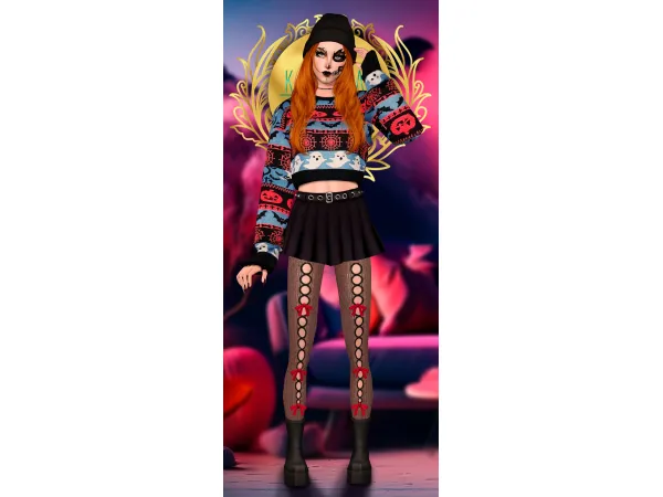 Kurimas 4t2 busra tr Night Set 398 Swater - The Sims 2 Custom Content