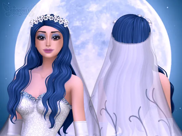 Mix Emily Noiva Cadu00e1ver Hair Vu00e9u Antes Que A Morte Nos Separe (Surprise Post) - The Sims 4 Custom Content