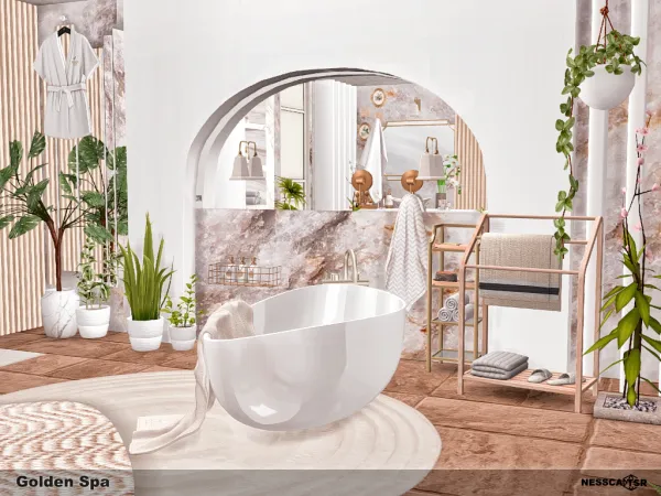 Mix Golden Spa - The Sims 4 Custom Content