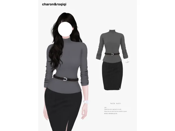 Sims 4 [charon&roqiqi]High-neck base layer knitwear