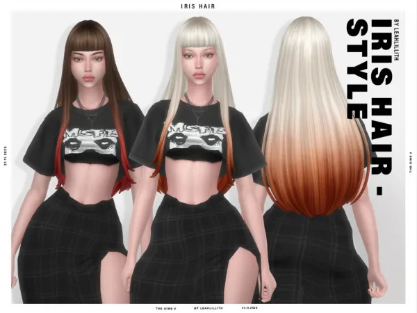Sims 4 Iris Hairstyle by Leah_Lillith