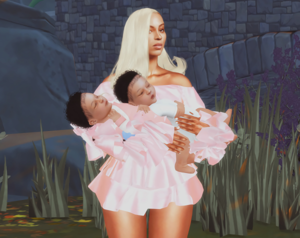 Alpha Bey Twins Pose by simsfinds - The Sims 4 Custom Content