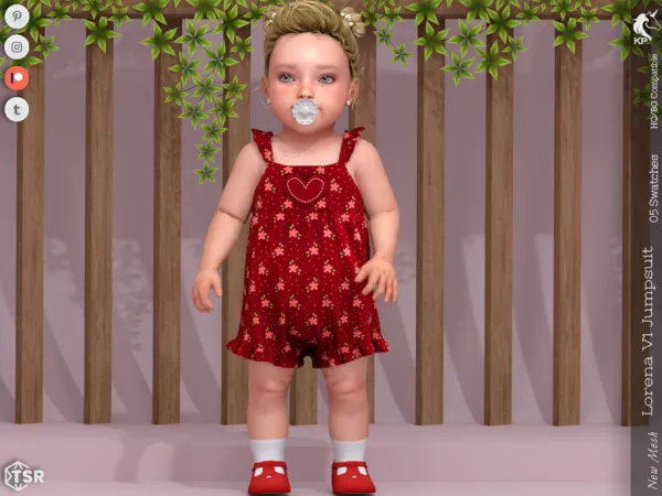 Alpha Lorena V1 Jumpsuit Infant by KaTPurpura - The Sims 4 Custom Content