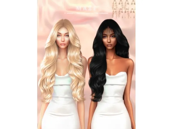 Alpha Maze Hairstyle - The Sims 4 Custom Content