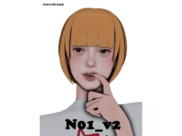 Maxis Match [charonroqiqi]N01 hair_v2 - The Sims 4 Custom Content