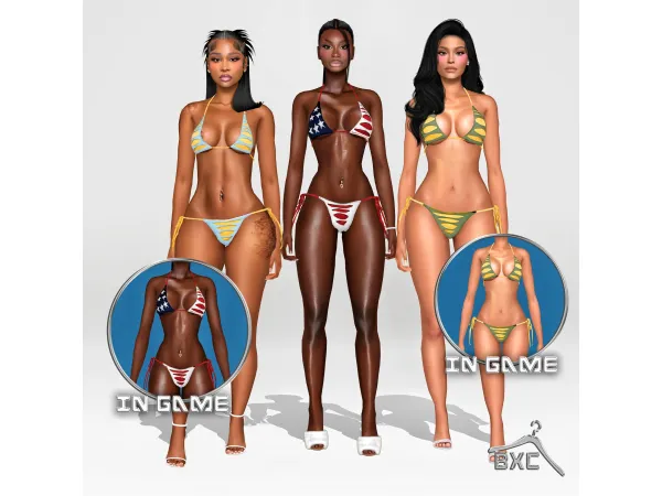 Sims 4 TIT 4 TATS BIKINI by Baddiexsimmer