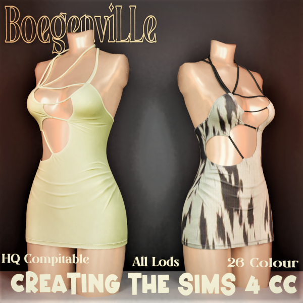 Alpha Boe_Maddie Dress by boegenville - The Sims 4 Custom Content
