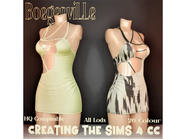Alpha Boe_Maddie Dress - The Sims 4 Custom Content