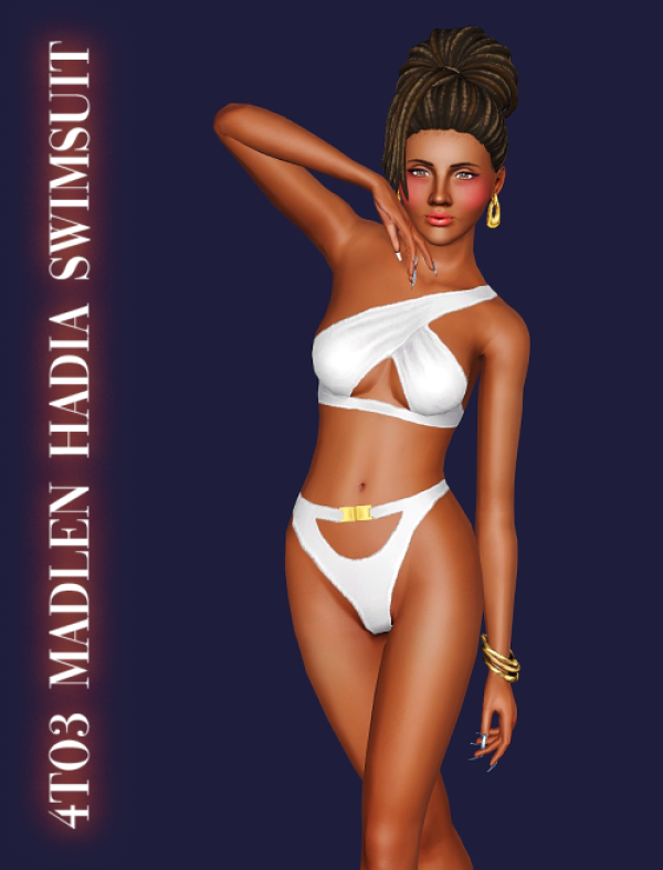 4to3 Madlen Hadia Swimsuit by simsfinds - The Sims 3 Custom Content