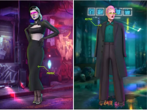 Maxis Match Neon Dames by thesimline - The Sims 4 Custom Content