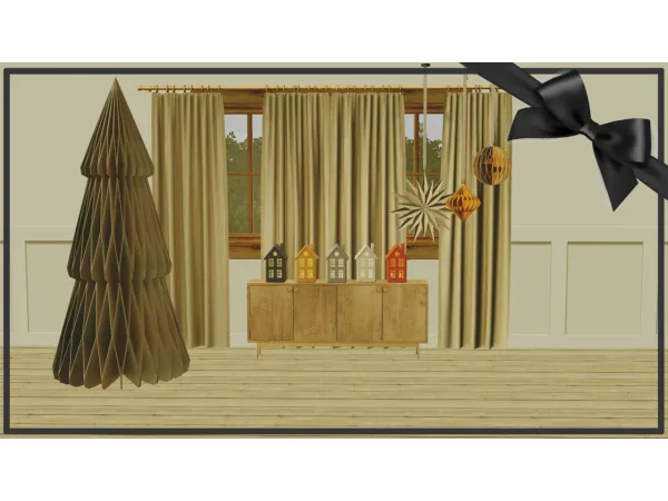 4T2 WONDYMOON Phlox Christmas Decorations by simsfinds - The Sims 2 Custom Content