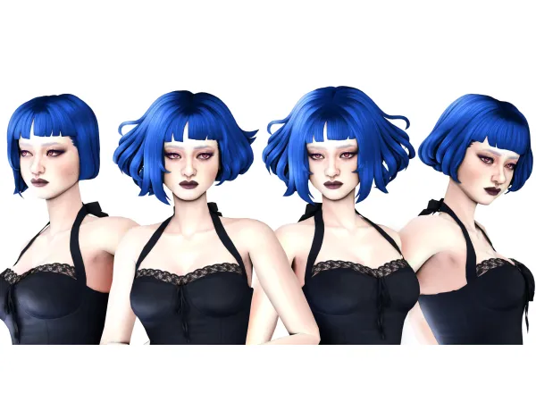 Sims 4 HELLFIRE HAIR by dumerya
