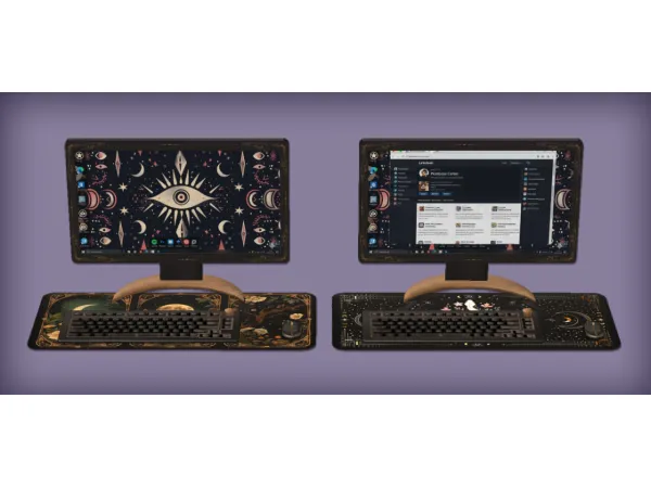 Boohaus Occult Themed Computer by simsfinds - The Sims 2 Custom Content
