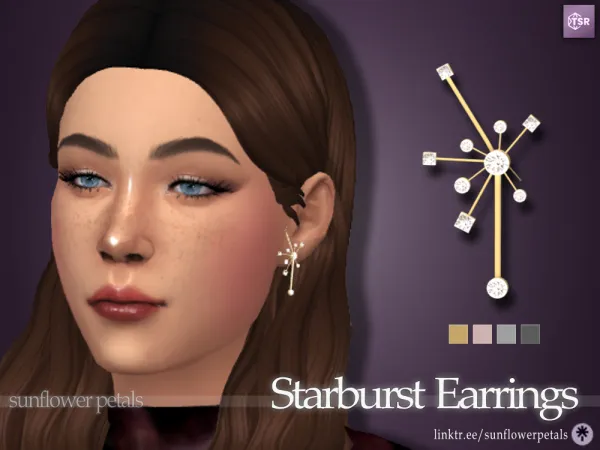 Mix Starburst Earrings - The Sims 4 Custom Content