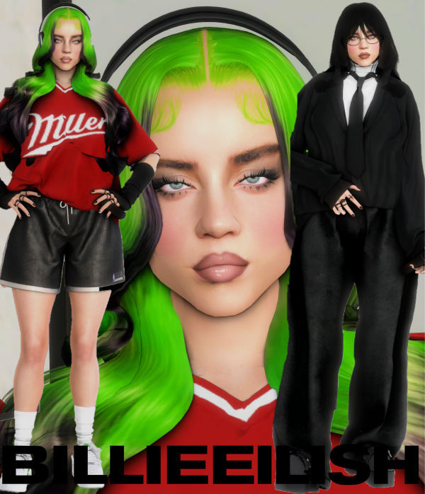 Alpha Billie Eilish by simsfinds - The Sims 4 Custom Content