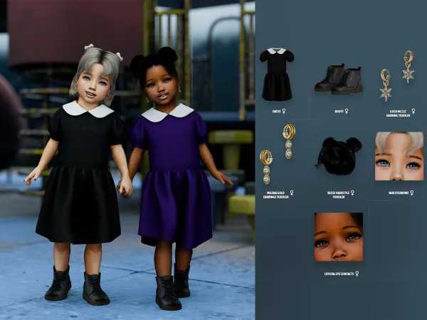 Alpha Midnight Manor Toddler Lookbook - The Sims 4 Custom Content