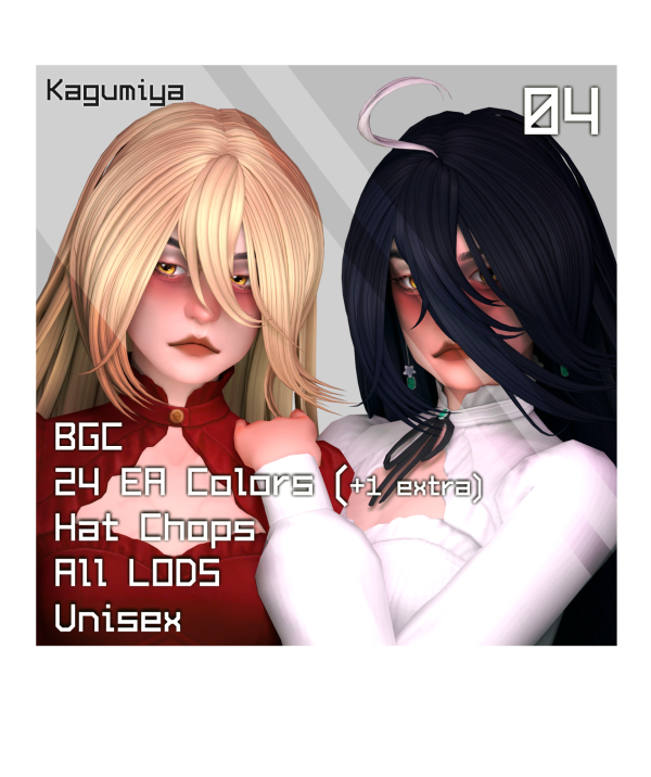 Maxis Match Kagumiya Hair_N04 Ahoge by simsfinds - The Sims 4 Custom Content