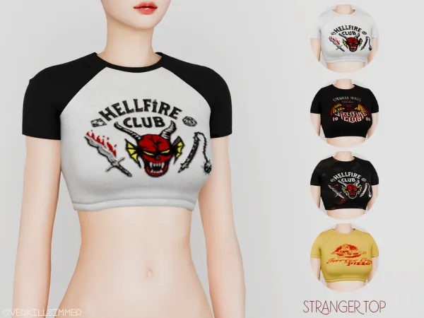 Alpha Stranger top - The Sims 4 Custom Content