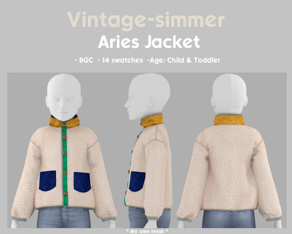 Alpha Alpha Jacket for Kids todds simmer by simsfinds - The Sims 4 Custom Content