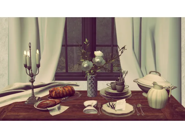 4T2 PINKBOX ANYE Festive Dinner Xmas Part II by pinka - The Sims 2 Custom Content