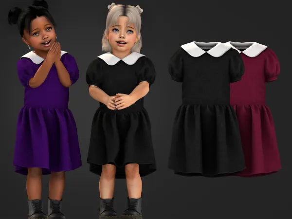 Alpha Midnight Manor Toddler Dress - The Sims 4 Custom Content
