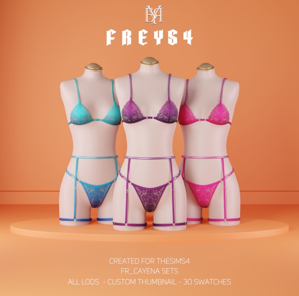 Alpha FR_Cayena Sets by freys4 - The Sims 4 Custom Content