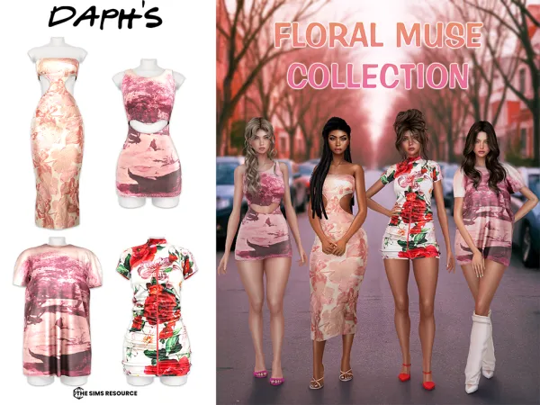 Alpha Daph's Floral Muse Collection - The Sims 4 Custom Content