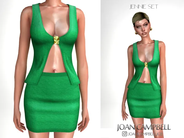 Alpha JENNIE SET by Joan_Campbell_Beauty_ - The Sims 4 Custom Content