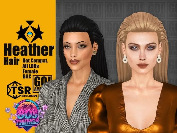 Maxis Match Heather Hair - The Sims 4 Custom Content