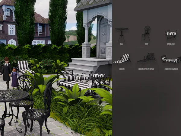 Alpha Midnight Manor Patio - The Sims 4 Custom Content