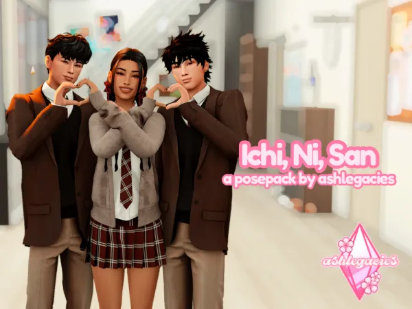 Mix Ichi Ni San Posepack - The Sims 4 Custom Content