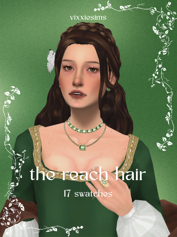 Maxis Match the reach hair by simsfinds - The Sims 4 Custom Content