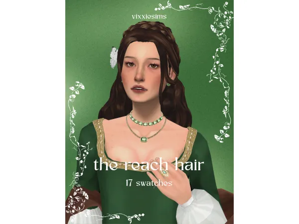 Maxis Match the reach hair by vixxiesimss - The Sims 4 Custom Content