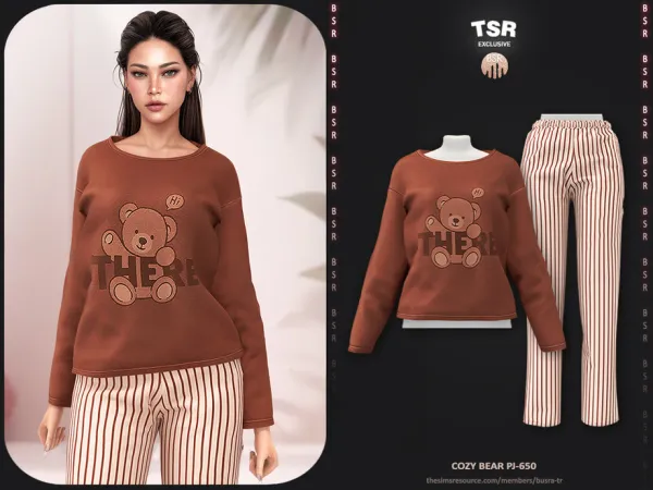 Sims 4 SET-Cozy Bear PJ- 650 - BD1642 by busra-tr