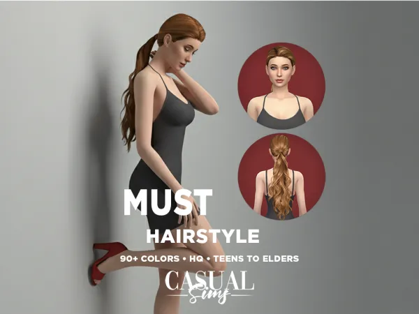 Alpha Must Hairstyle (Larger) - The Sims 4 Custom Content