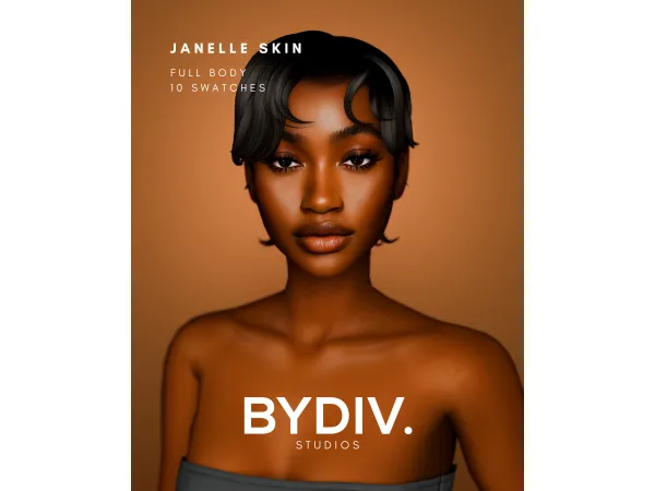 Alpha JANELLE SKIN by bydiv - The Sims 4 Custom Content