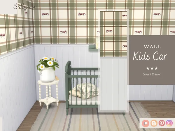 Alpha Wall Kids Car - The Sims 4 Custom Content
