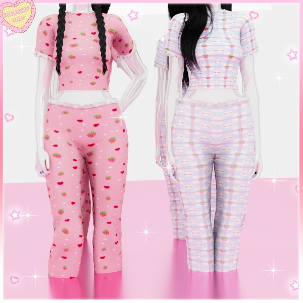Mix Euna Pajama Set by irisaritysims - The Sims 4 Custom Content