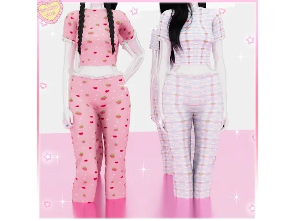 Mix u2661 Euna Pajama Set u2661 - The Sims 4 Custom Content