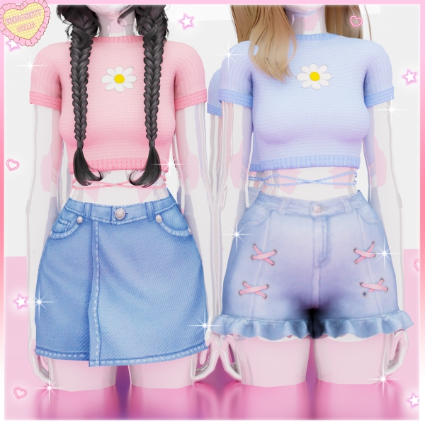 Mix Miley Top by irisaritysims - The Sims 4 Custom Content
