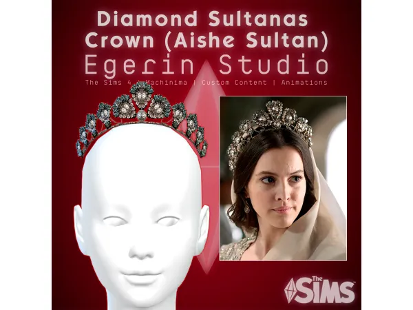 Mix [Egerin] Diamond Sultanas Crown (Aishe Sultan) - The Sims 4 Custom Content